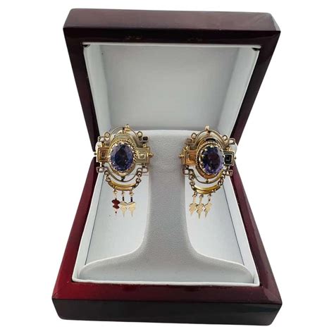 Vintage Opal And Diamond Dangling Teardrop Clip On Earrings In 14 Karat
