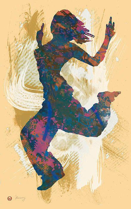 Hip Hop Street Dancing Pop Stylised Art Poster Print By Kim Wang