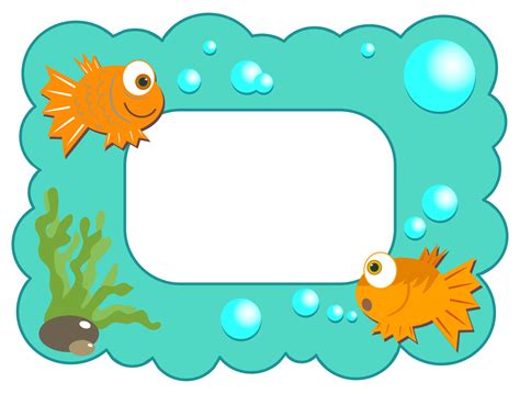 Cartoon Fish Border Background Frame 21566441 Vector Art At Vecteezy