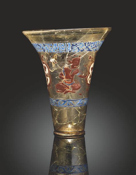 A Rare Mamluk Enamelled Glass Beaker Early Mamluk Syria Probably Aleppo Third Quarter 13th