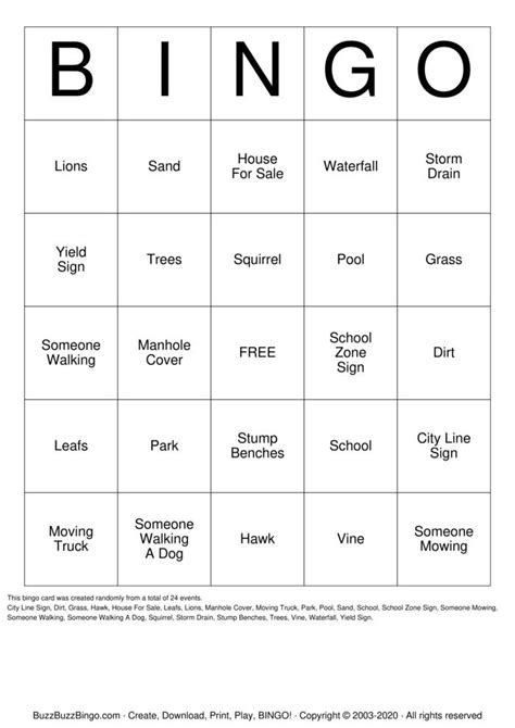 Nature Scavenger Hunt Bingo Cards To Download Print And Customize