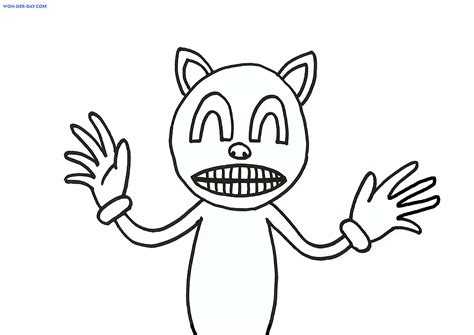 Cartoon Cat coloring pages for free printing — WONDER DAY — Coloring