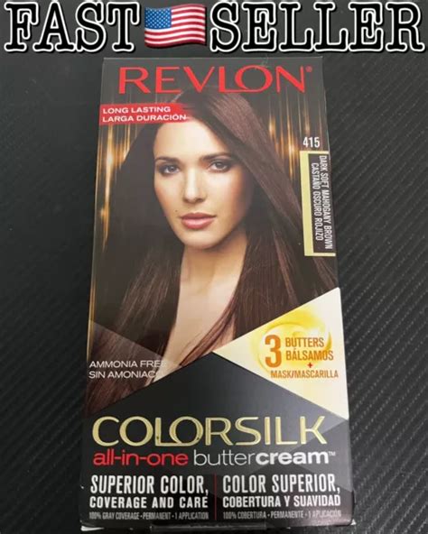 Revlon Colorsilk Buttercream Hair Dye Dark Soft Mahogany Brown Hair Color Picclick