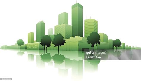 Green Cityscape High Res Vector Graphic Getty Images