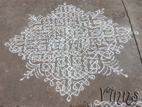 Sikku kolam -21 with 27 Dots | Vinns Kolam