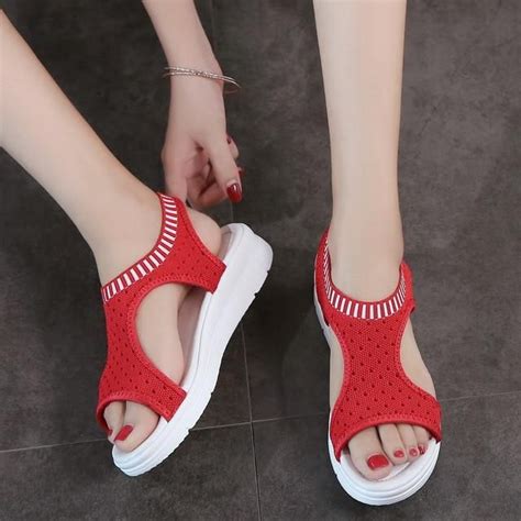 Women Sandals Summer Platform Sandal Shoes Breathable Comfort Shoes Ladies Walking Shoes White