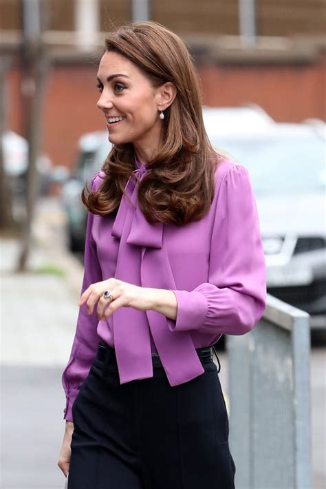 Kate Middleton Gucci Shirt And Jigsaw Pants March 2019 Popsugar Fashion