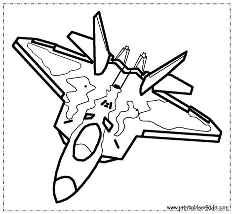 Fighter Jet Coloring Page | Airplane coloring pages, Coloring pages for