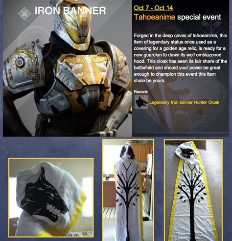 Destiny Iron Banner Cloak Sale For Charity Sold By Nemesis 01 On