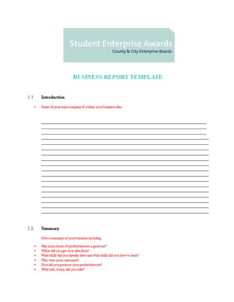 Professional Business Report Word Templates At