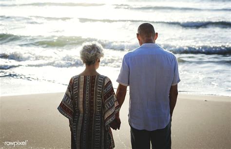 Mature Couple Walking Together At The Beach Premium Image By Rawpixel