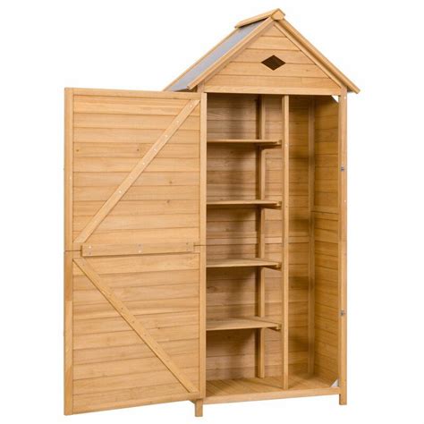 Topcraft Outdoor 2 Ft W X 6 Ft D Solid Wood Vertical Storage Shed