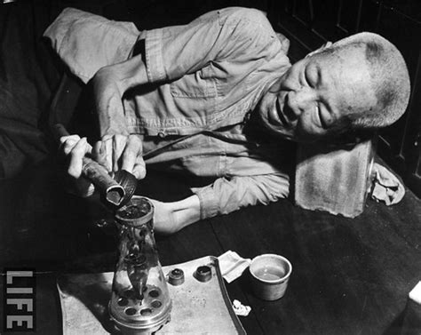 Opium Addict In Den Preparing To Smoke Saigon July 194 Flickr