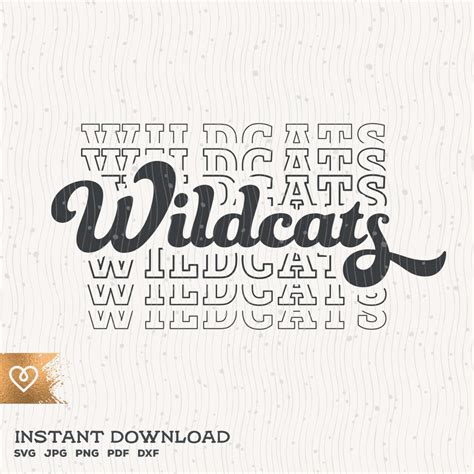 Wildcats School Spirit Echo Svg Wildcat Pride Png Retro Etsy