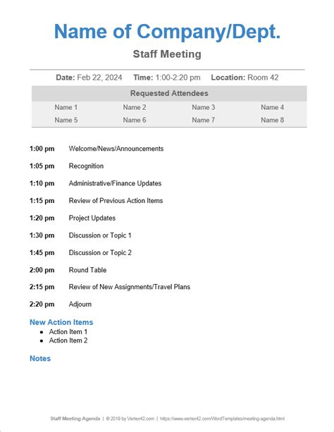 Meeting Agenda Templates Free Printable Pdf Excel Word Formats Samples Examples