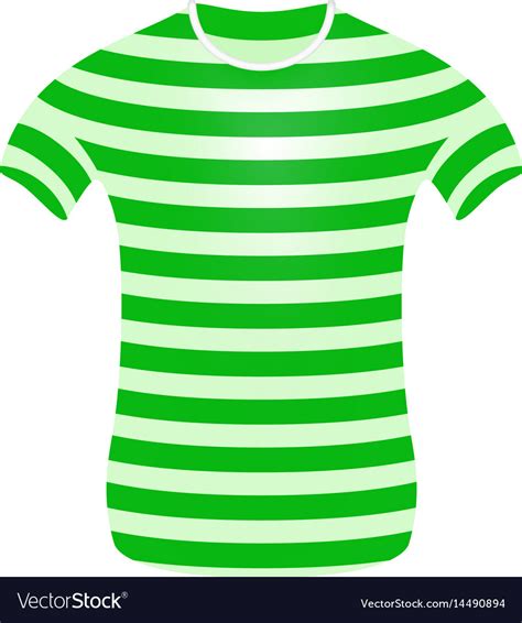 Striped T Shirt In Green And White Design Vector Image
