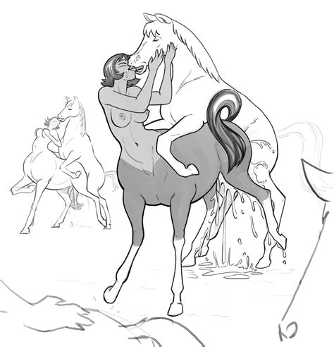 rule 34 black and white breasts centaur centauress closed eyes cum cum inside cum overflow cum