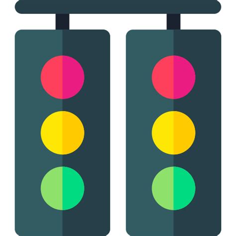 Traffic Lights Basic Rounded Flat Icon