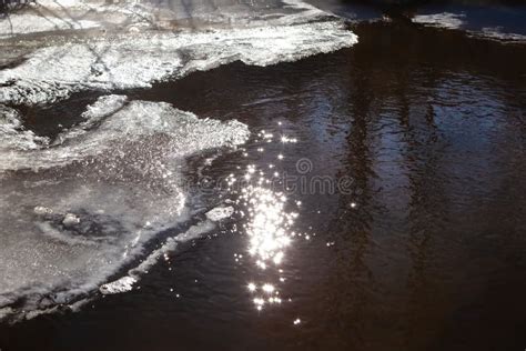 Spring Thaw Ice Melts On The River Stock Image Image Of Melting