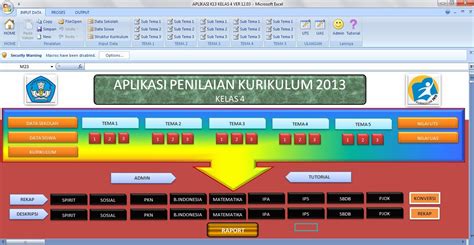 Download Aplikasi Raport Kurikulum 2013 Kelas 4 SD