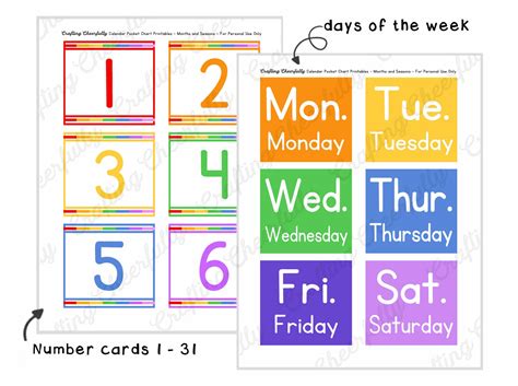 Days Of The Week Chart Printable 7 Best Teaching The Days Of Week