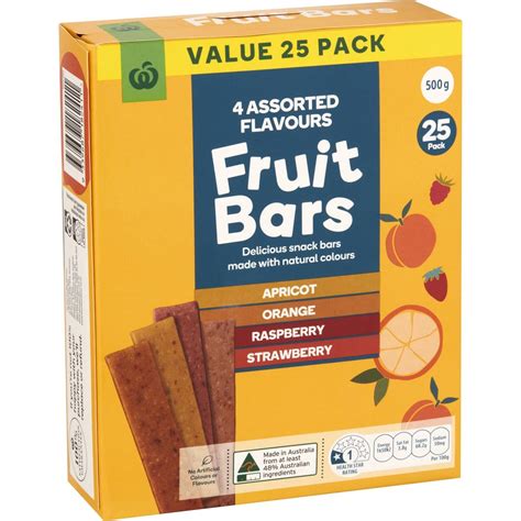 Woolworths Fruit Bars Assorted 25 Pack Woolworths