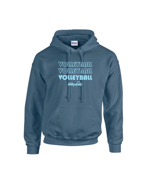 Adult Stacked Volleyball Hoodie Volley Girls Merch