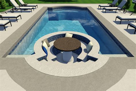 Thursday Pools Introduces The Sunken Living Area Fiberglass Pool Pool