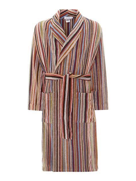 Paul Smith Multi Striped Terry Cloth Robe In Multicolor For Men Lyst