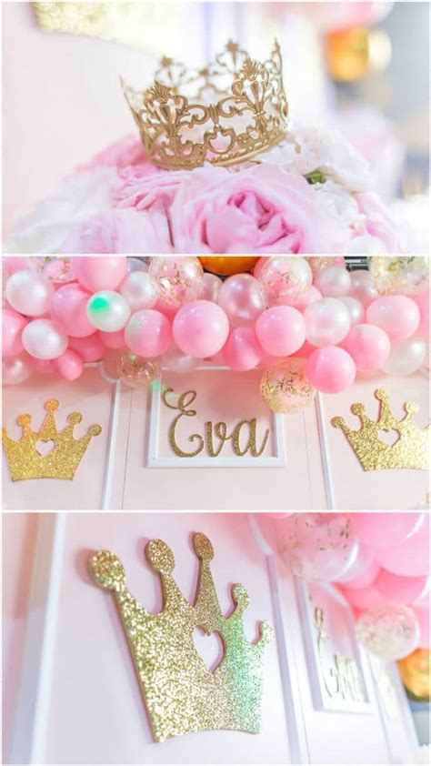 .princess birthday party decorations, fun, princess birthday party design: Pink and Gold Princess Birthday Party - Pretty My Party