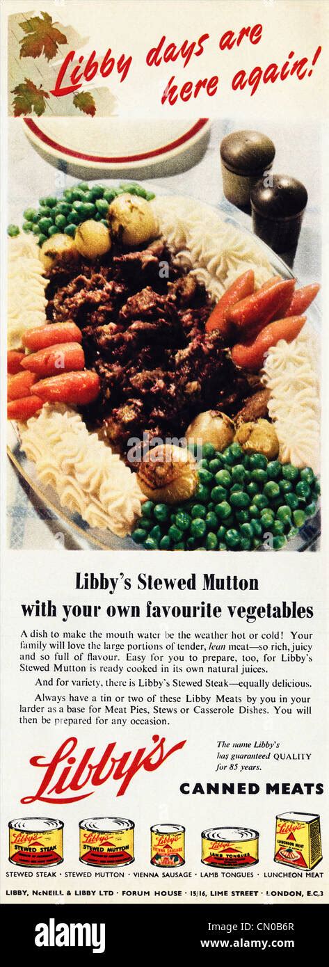 Libbys Canned Meat Advert Original Advertisement From 1950s Period