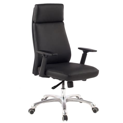 Upgrade your work area with this white leather executive office chair. Office Chair Porto Genuine Leather Black Ergonomic With Headrest • ArtKomfort
