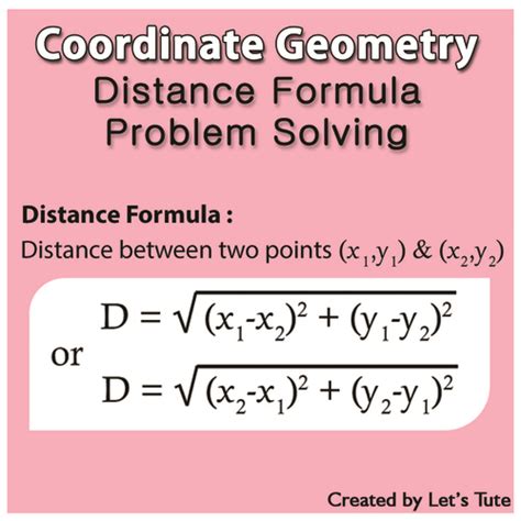 Mathematics Distance Formula Coordinate Geometry Geometry By Letstute