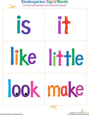 This post contains affiliate links, if you click through them i will earn a commission. Kindergarten Sight Words Flash Cards | Education.com