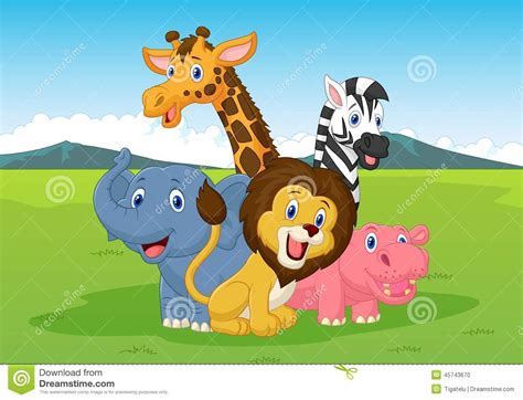 Safari Animals Cartoon Image