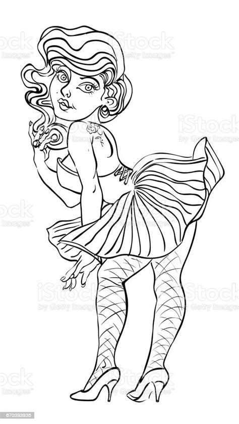 Cartoon Image Of Pin Up Girl Stock Illustration Download Image Now