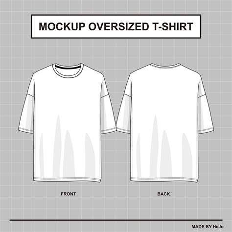 Oversized T Shirt Mockup Vector Etsy