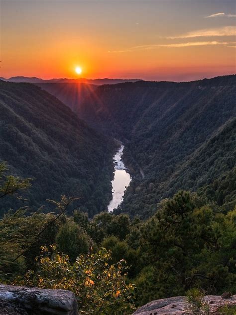 Sunset On The New River Gorge West Virginia Iphone Case For Sale By