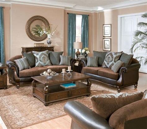 Grey Living Room Walls Brown Couch Leather Sofas Color Schemes 7