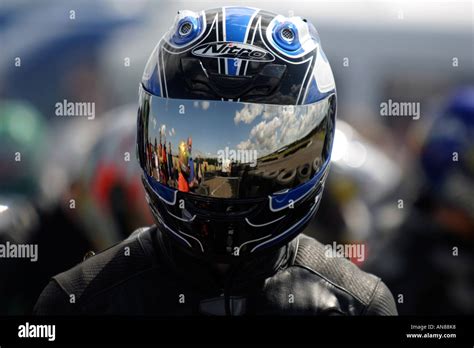 Motorcycle Racer Headshot Stock Photo Alamy
