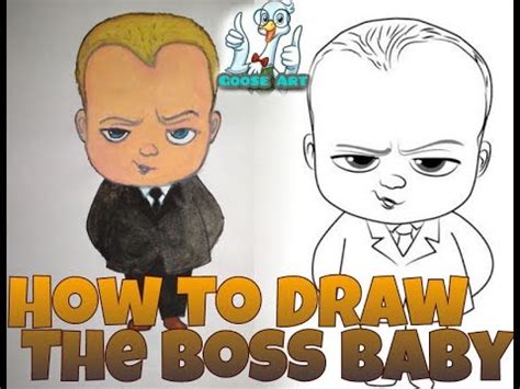 How To Draw Boss Baby Step By Step Easy Tutorial From The Boss Baby