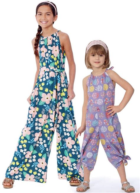 Childrens And Girls Palazzo Pants Romper Jumpsuit Etsy Girls