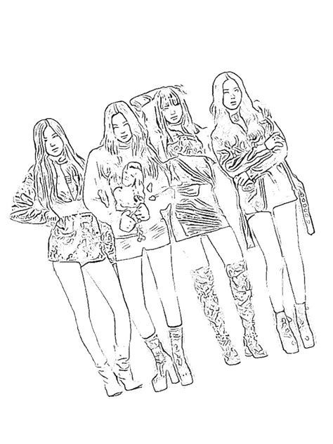 Blackpink Coloring Page Free Printable Blackpink Coloring Page