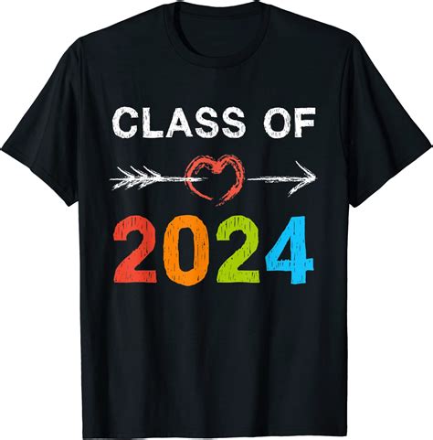 Class Of 2024 Shirt Graduation Senior High School College T