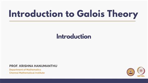 Introduction To Galois Theory YouTube