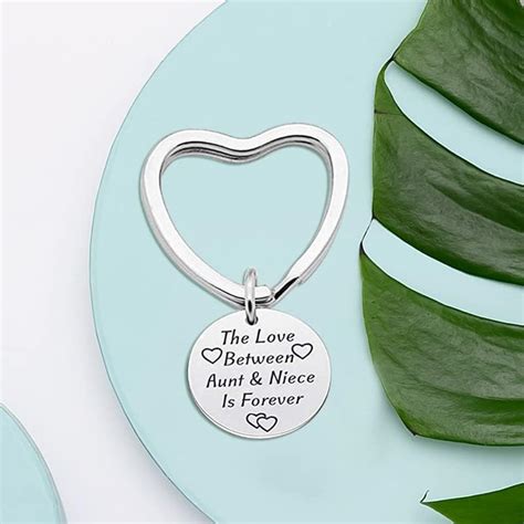 Aunt Niece Ts Keychain The Love Between Aunt And Niece Is Forever Pendant