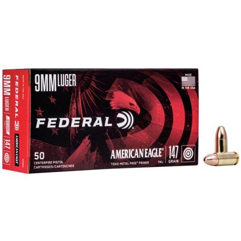 Federal American Eagle Indoor Range Training 9mm Luger 147gr Tmj 50 Stück