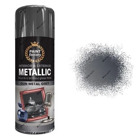 Metallic Gun Metal Grey Spray Paint Gloss 400ml Sprayster