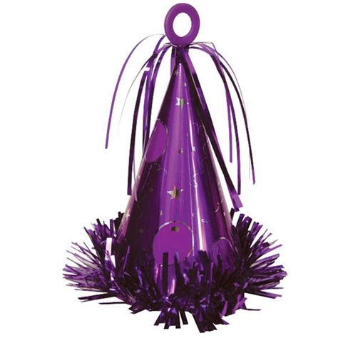 Purple Party Hat Balloon Weight 170g Express Party Supplies