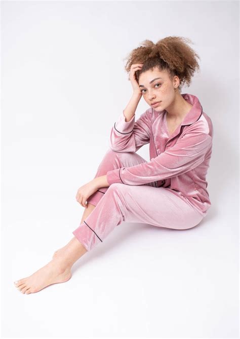 Women Velvet Pyjamas Set Nightwear Winter Clothing Pajamas Etsy